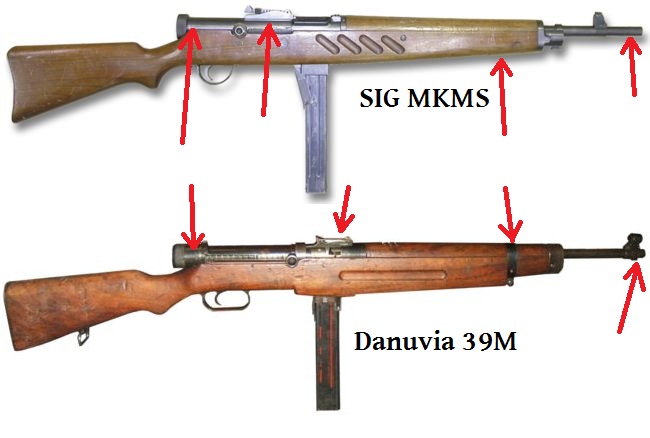 Danuvia 39M and SIG MKMS comparison