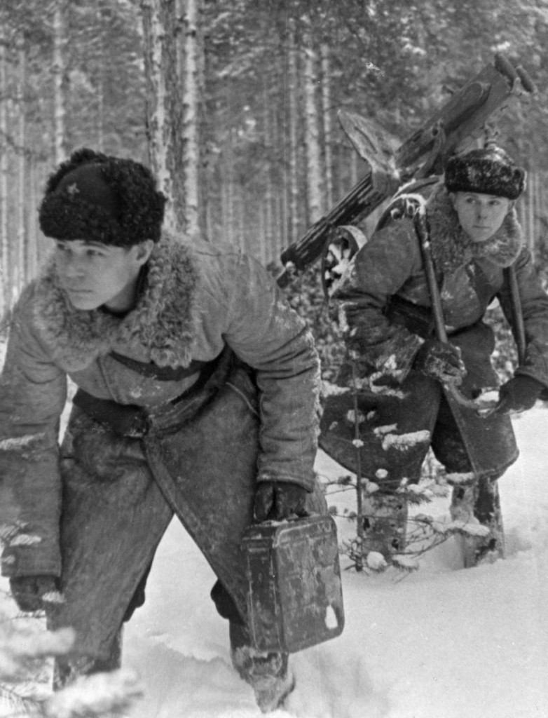 Soviet M1910 Maxim on the Mannerheim Line, 1940