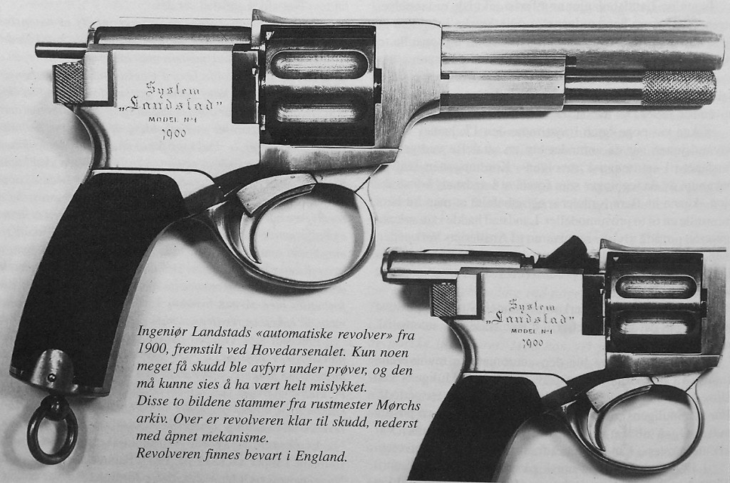 Landstad automatic revolver slide locked open