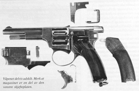 Landstad automatic revolver disassembled