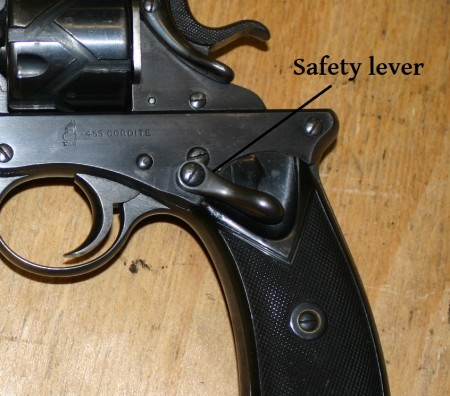 Webley-Fosbery safety lever
