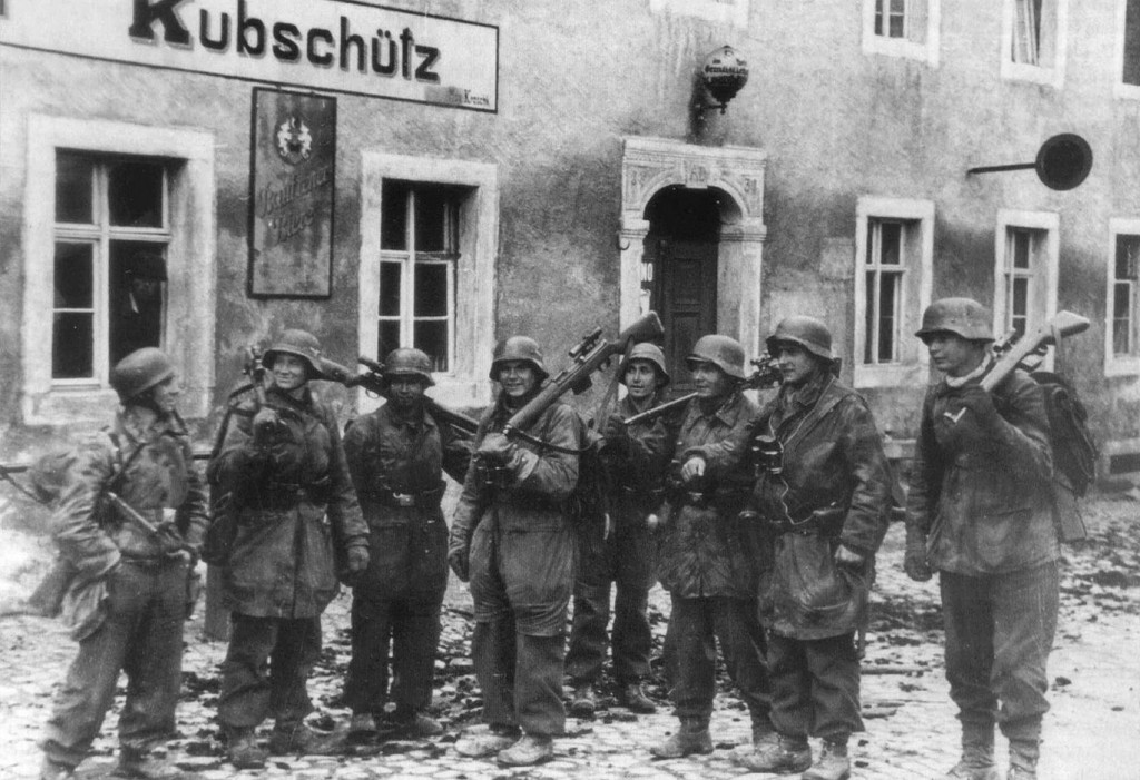 German snipers of the Hermann Goering Division in Bautzen, 1945