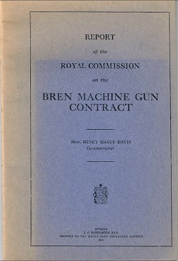Report on Royal Commission on the Bren Machine Gun Contract (English, 1939)
