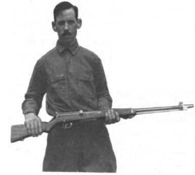 Capt. James Hatcher with his modified Bang rifle