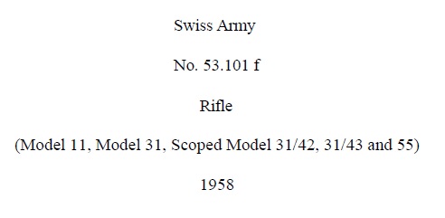 Swiss K11, K31, K31-42, K31-43 and ZfK55 Manual (English, 1958)