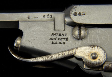 Bergmann No.2 pistol in 5mm Bergmann, with folding trigger