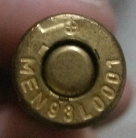 Pakistani 8x33K cartridge with German 308 headstamp