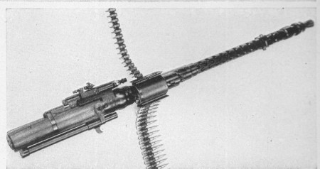 MG17 machine gun with ammo belt