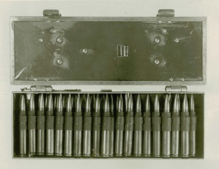 Browning 1919 experimental belt box - loaded