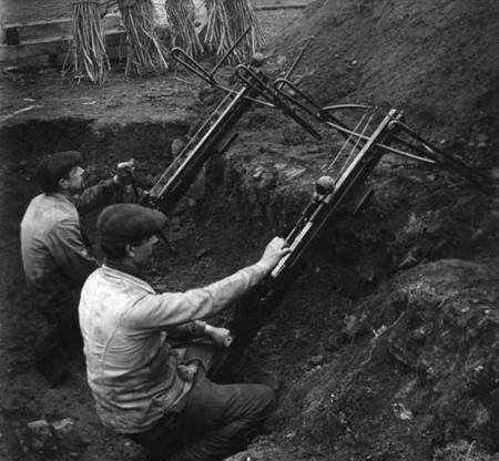 French workers testing arbaletes at the factory