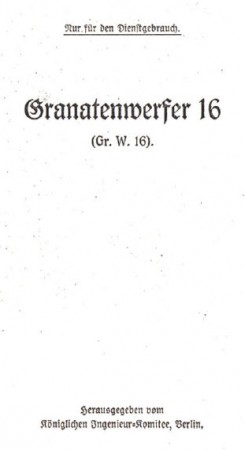 Granatenwerfer 16 manual (German)