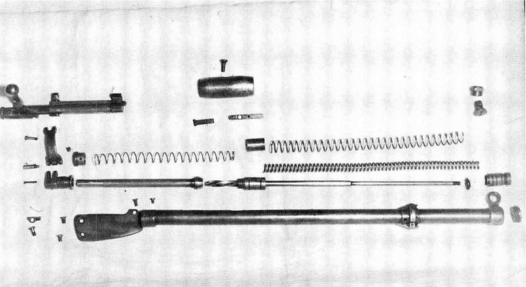 The Rieder Automatic Rifle Attachment dismantled