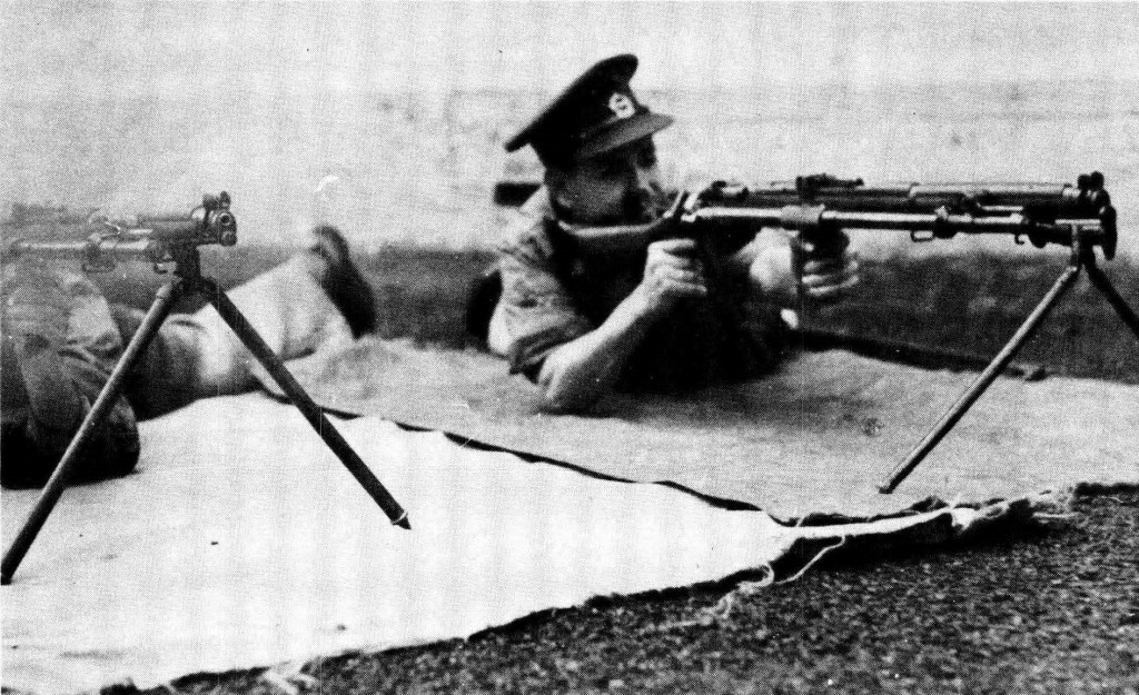 British .303 SMLE Rifle No 1 Mark III fitted with the Rieder Automatic Rifle Attachment and mounted on bipod