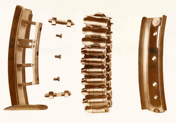 M1942 Sosso pistol magazine disassembled