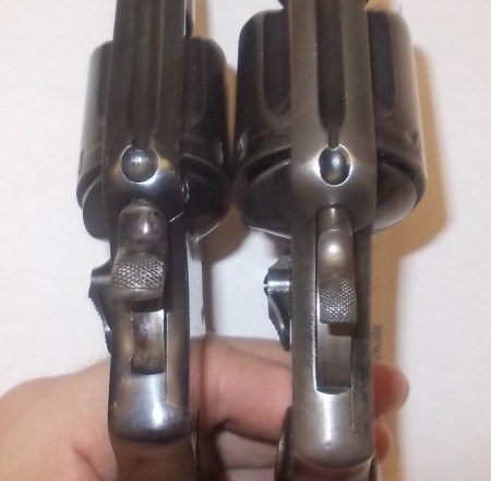 Hammers - Trocaola left and Hand Ejector right
