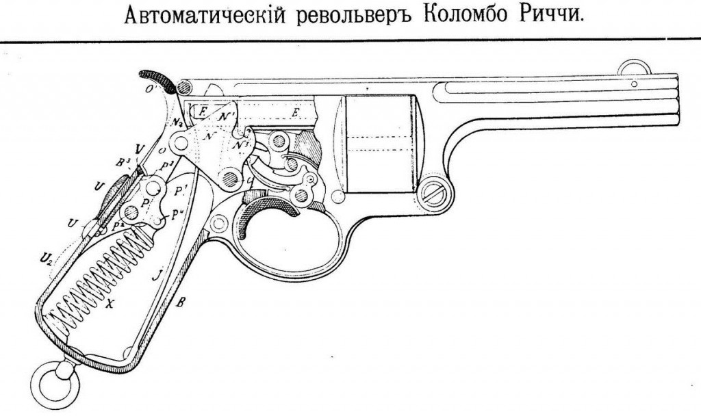 Colombo-Ricci automatic revolver schematic