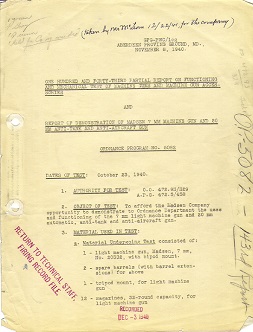 Aberdeen Proving Ground Demonstration and Testing of 7mm and 20mm Madsen Machine Guns (English, 1940)