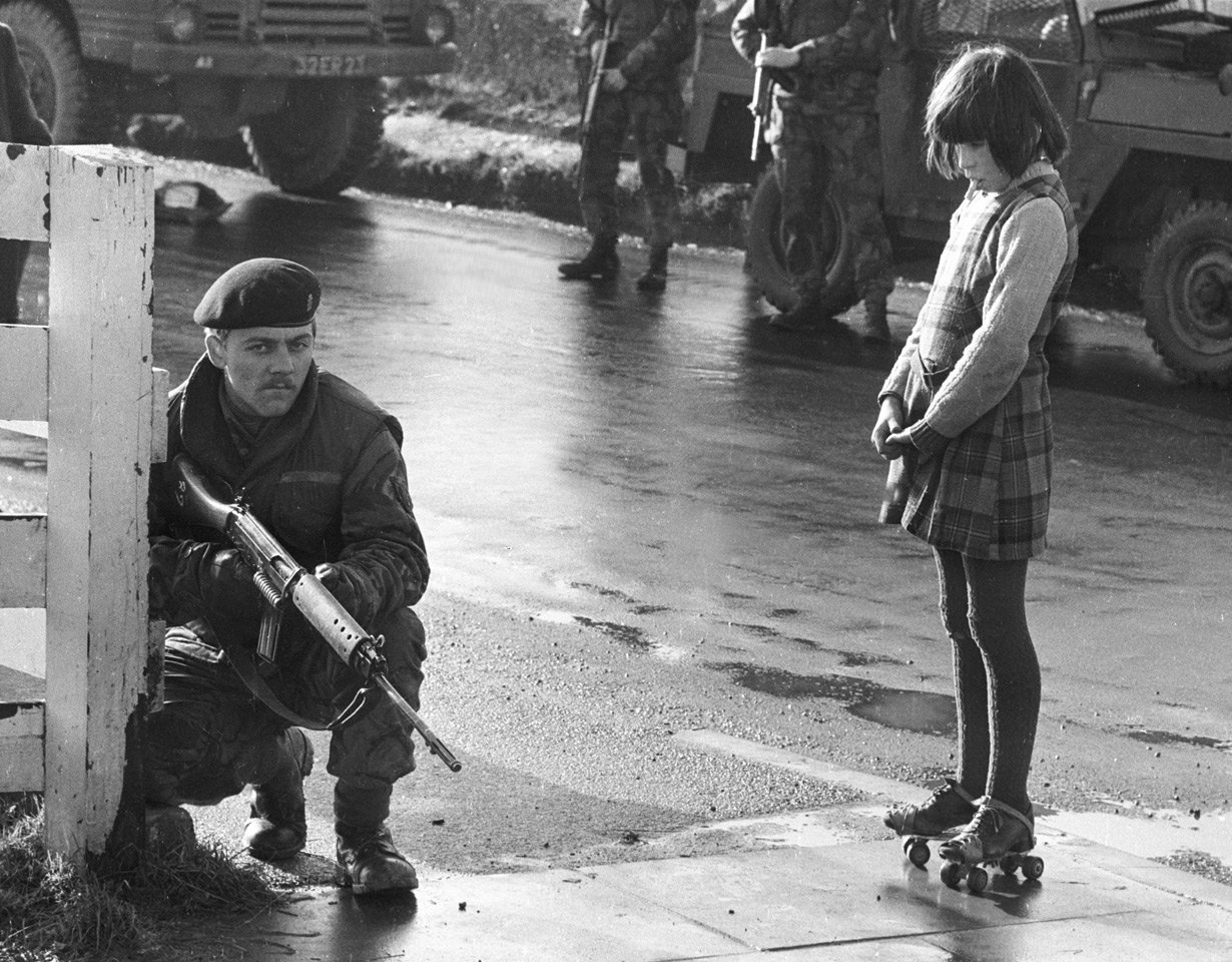 British Army patrol in Northern Ireland, circa 1971