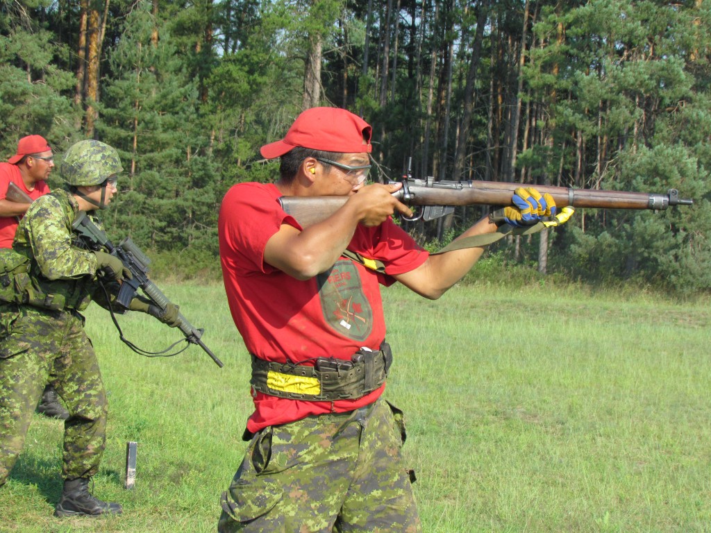 Ranger Leo McKay with his Lee Enfield (not the non-standard belt with extra mags).