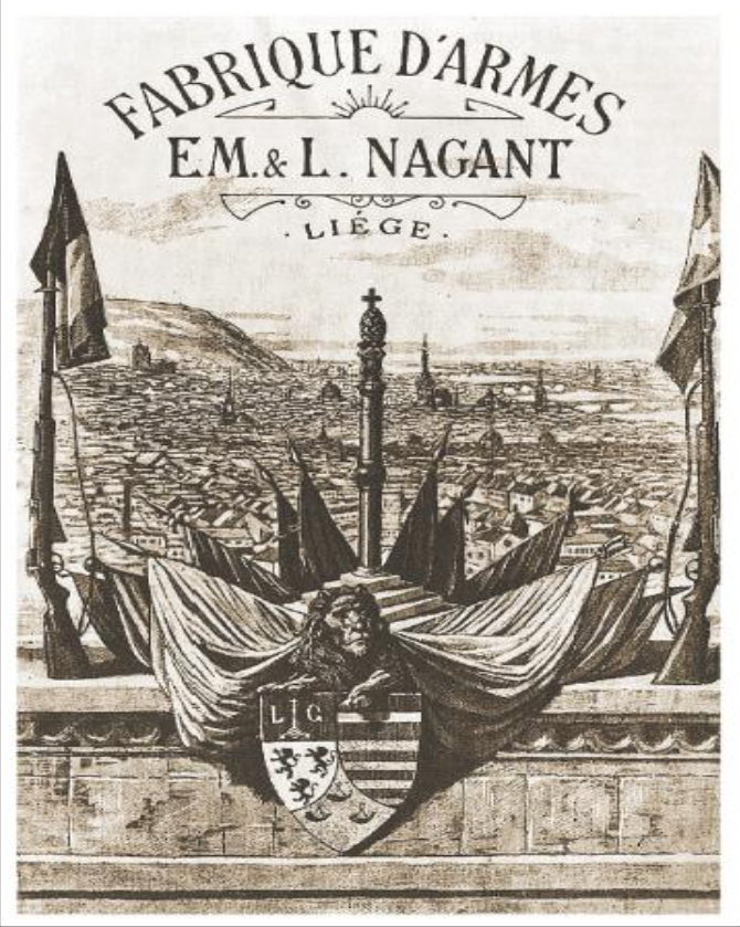 Advertisement for Emile & Leon Nagant's arms company