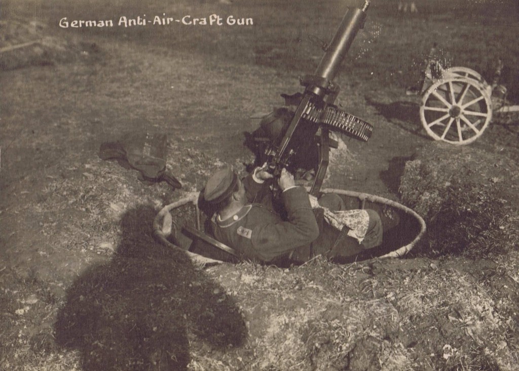 German Maxim in antiaircraft mounting