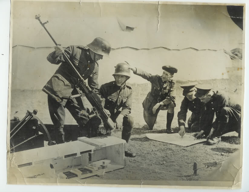 Irish troops unpacking a new Boys Anti-Tank Rifle