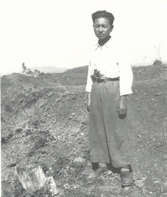 Chinese man with a Liberator pistol