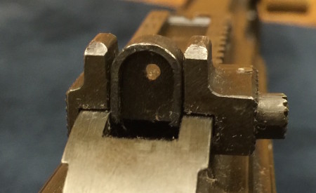 Off-center MAS-44 sight to correct zero