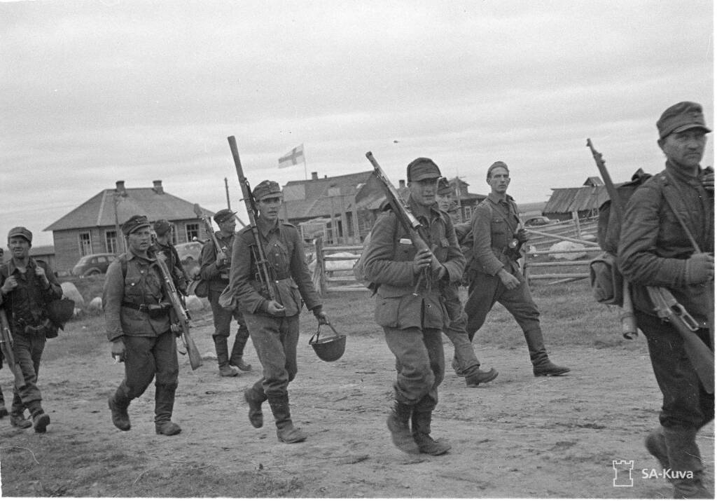 Finnish troops marching